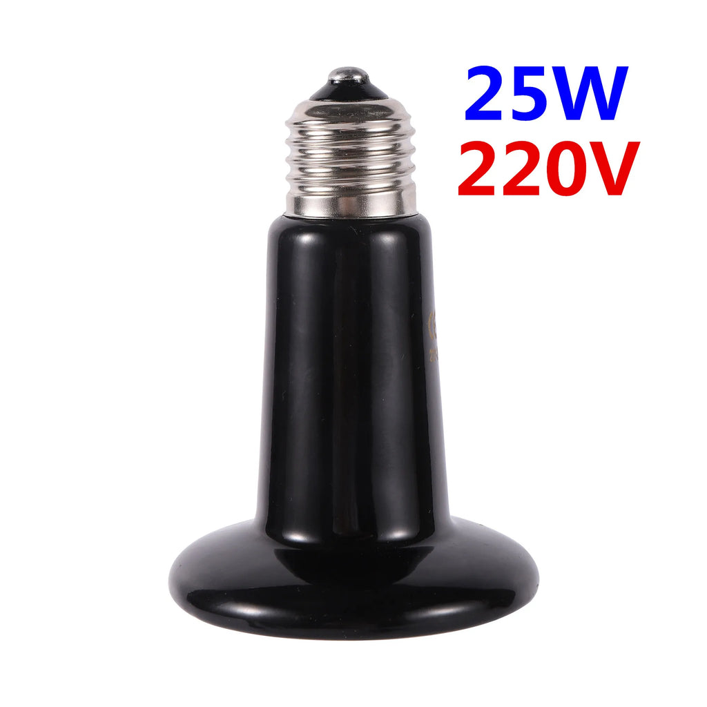 Pet Reptile Far Infrared Ceramic Heating Lamp 110V/220V Heat Emitter Light Bulb 25W 50W 75W 100W 150W 200W Animal Hatch Heating