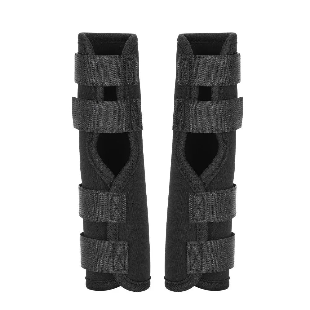 1 Pair Adjustable Strap Pet Leg Brace Flexible Fabric Magic Tape Fasten Dog Elbow Protector Multi Size Option Pair Packed