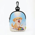 Portable Dog Training Snack Bag Cartoon Pattern Waterproof Dog Treat Pouch with Hook Buckle Leak-proof Pet Food Storage Bag