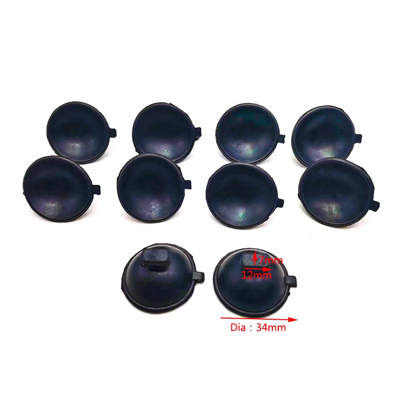 Aquarium Suction Cup Holders (10-Pack, Black, Air Pump & Water Pump Clips for Glass)