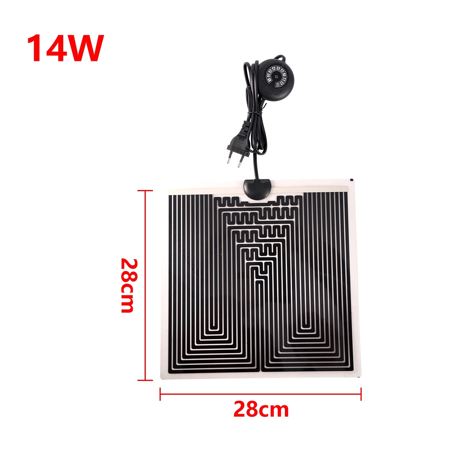 5-45W Reptile Vivarium Heat Mat With A 10-Level Regulator Pets Heating Pad for Indoor Plants Seeding Warm Temperature Controller