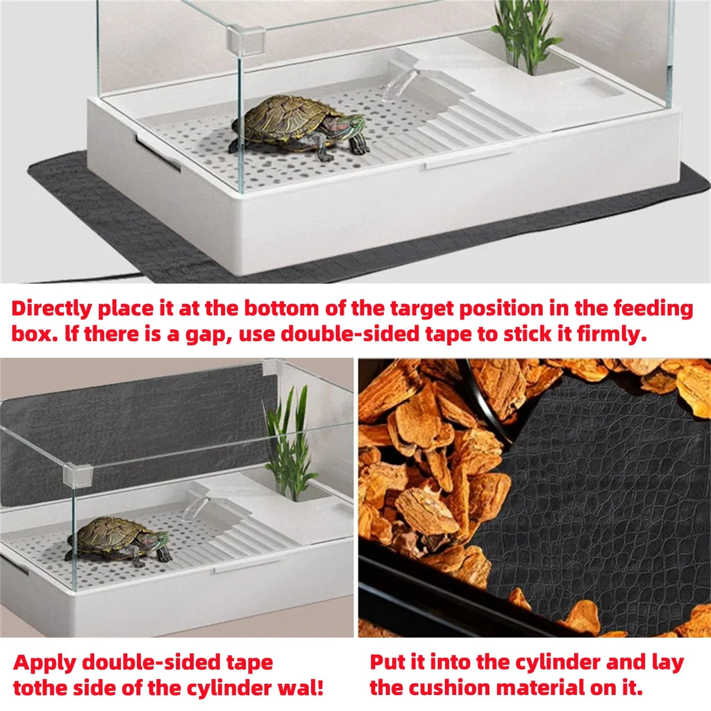 Anti-scratch Leather Pet Heating Pad Reptile Turtle 3 Gear Adjustable Temperature Waterproof USB Charging Pet Heat Mat Grey 1Pc