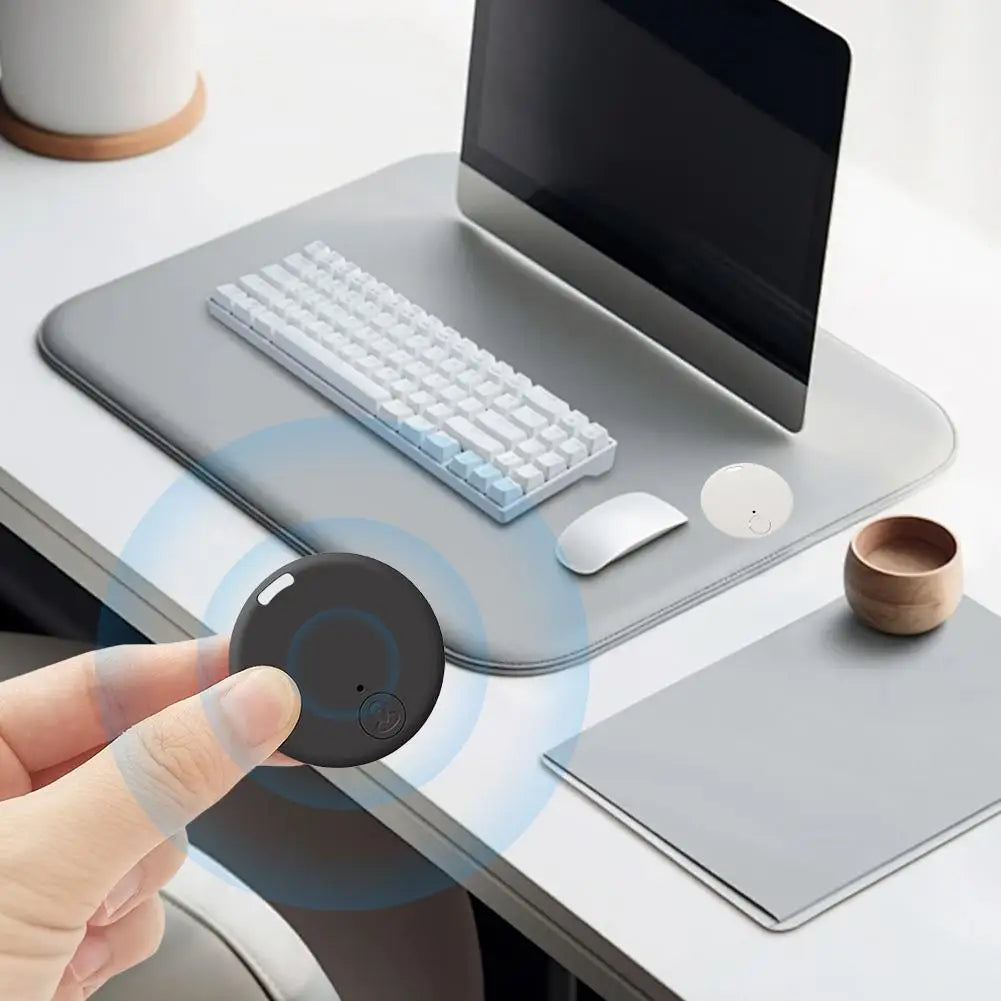 Round Mini Bluetooth 5.0 GPS Anti-Loss Tracker - Multi-Use Locator for Kids, Cats, Dogs, Wallets & Keys