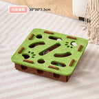 Felt Puzzle Box Cat Exercise Toy with Rolling Ball — Indoor Hunt & Dig
