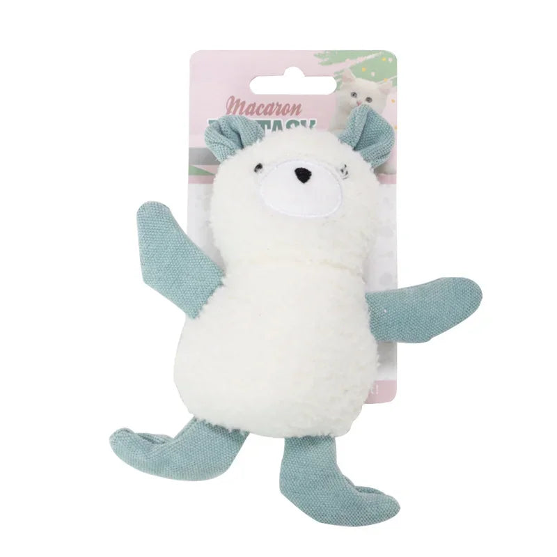Catnip Plush Pig Caterpillar Cat Toy — Bite-Resistant Interactive Pet Mint Chew Toy