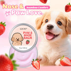 Dog Cat Paw Balm Care Cream Natural Gentle Nourishing Softens Pads Prevents Cracked Paws Moisturizing Treatment Strawberry