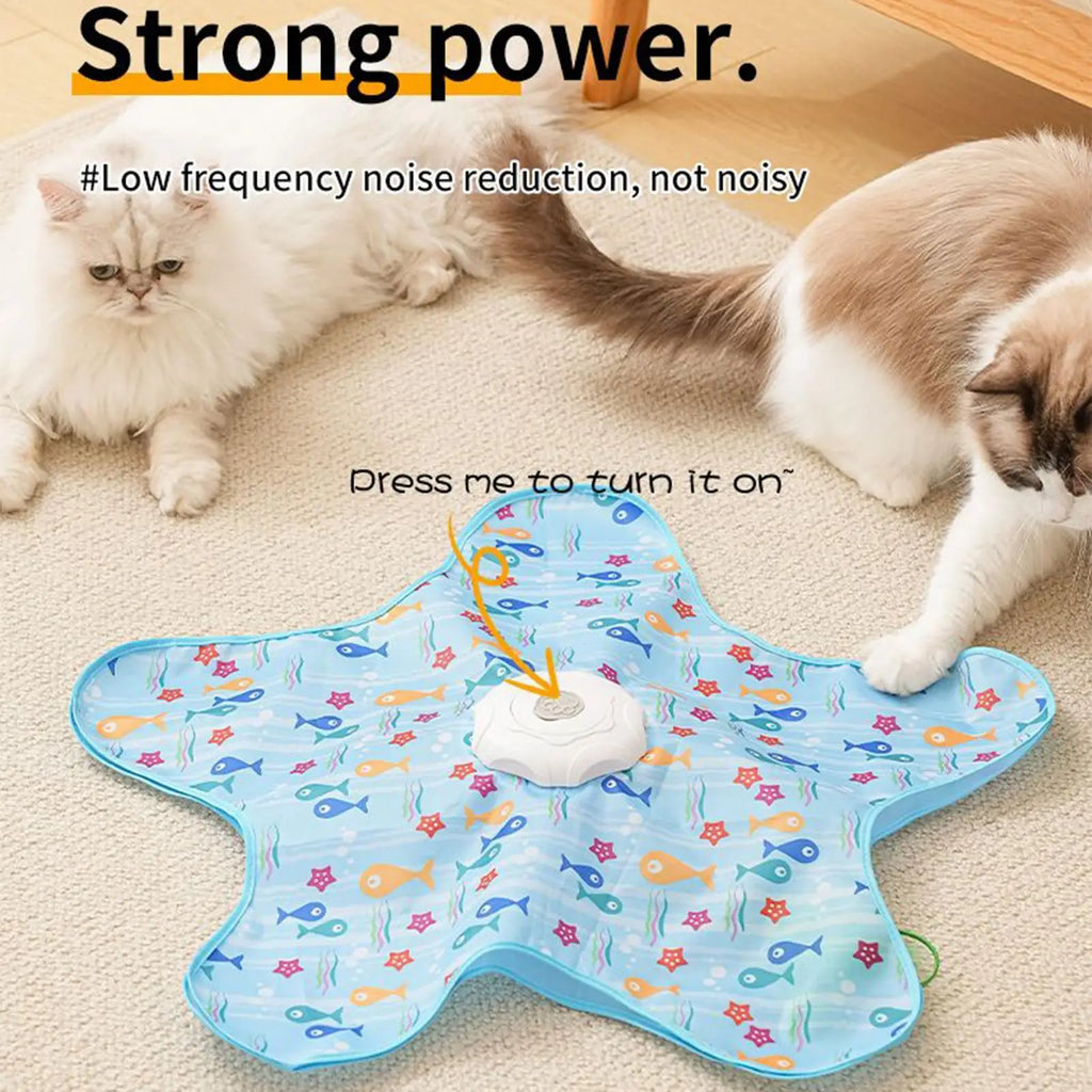 Star-Shaped Automatic 3-Speed Cat Toy — Chew-Proof Teething & Mental Stimulation Trainer