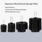 Black Bio Sponge Aquarium Filter (Air Pump Driven, Corner Skimmer, Biochemical Media)