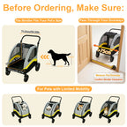 Premium Dog Stroller Pram 4 Wheel Foldable Cart Travel Walk Pet Jogger Wagon for Small Medium Large Dogs