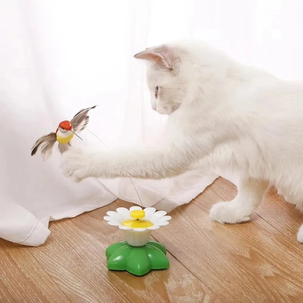 Electric Rotating Hummingbird Cat Toy — Automatic Shake & Fly Intelligence Trainer