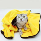 Pet Dog Cat Super Absorbent Microfiber Bath Towel - Quick-Drying High-Quality Grooming Towel, for Small/Large Dogs Cats Bathing