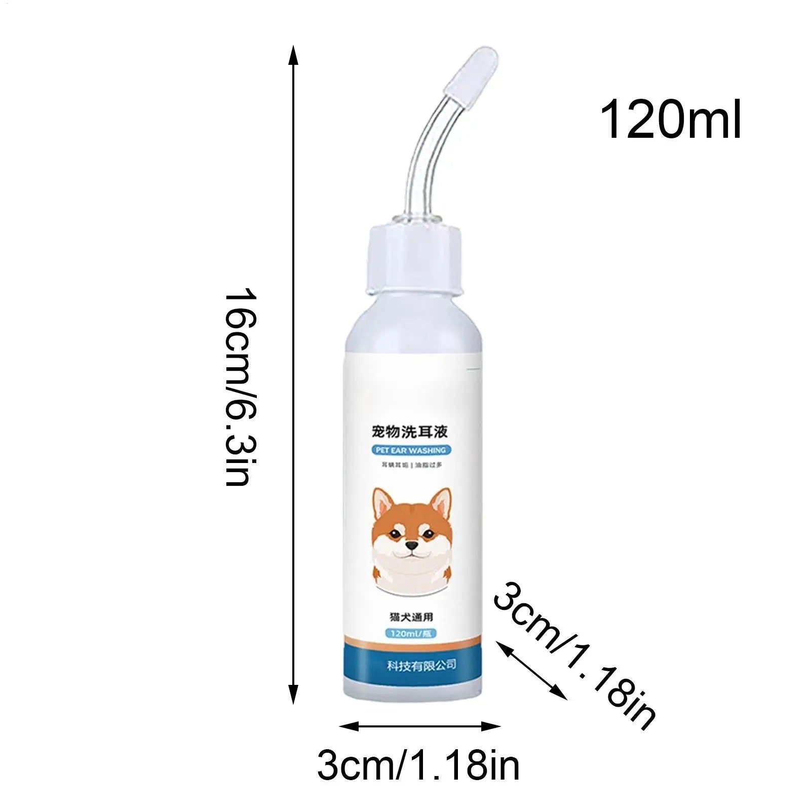 120ml Cat Ear Cleaner Solution Powerful Ear Wash Drop Washer Odor Removal Cleaning Solution for Flush Grooming Dogs Cats Puppy