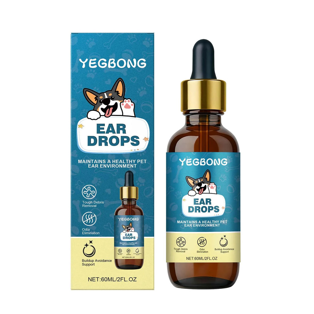 60ml Soothing Ear Itch Relief Drops for Dogs Gentle Pet Ear Cleaner, Nutrient Ingredients to Maintain and Nourish Ear Care Drops