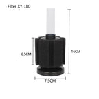 Black Bio Sponge Aquarium Filter (Air Pump Driven, Corner Skimmer, Biochemical Media)