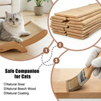 Large Cat Scratcher Lounge with Sisal Pad & Wooden Hammock