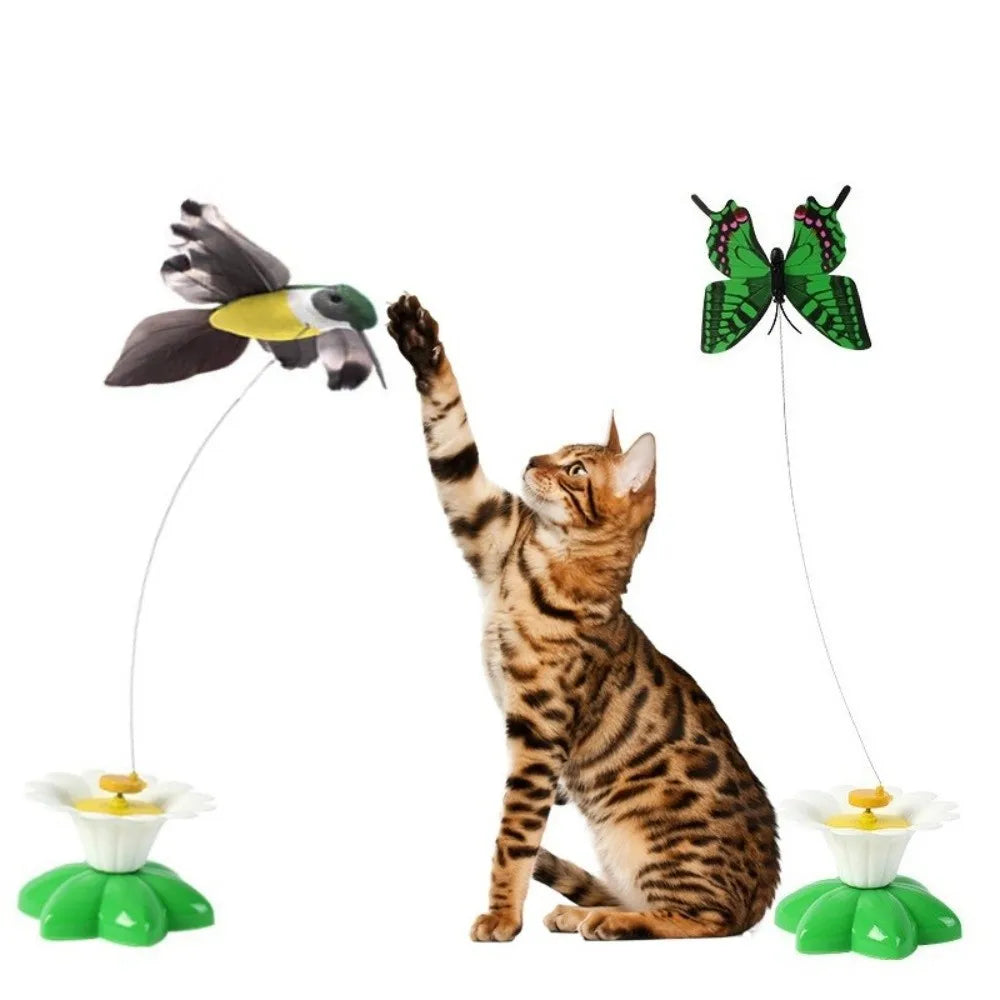 Electric Rotating Hummingbird Cat Toy — Automatic Shake & Fly Intelligence Trainer