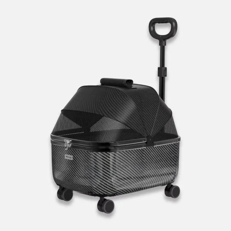 Luxury Cat & Dog Pet Stroller Water Resistant Nylon Travel Bag with Wheels Comfortable