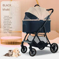 Pet Stroller for Dogs and Cats Going Out Detachable and Foldable Lightweight Small Cart for Walking Dogs and Walking Cats Teddy