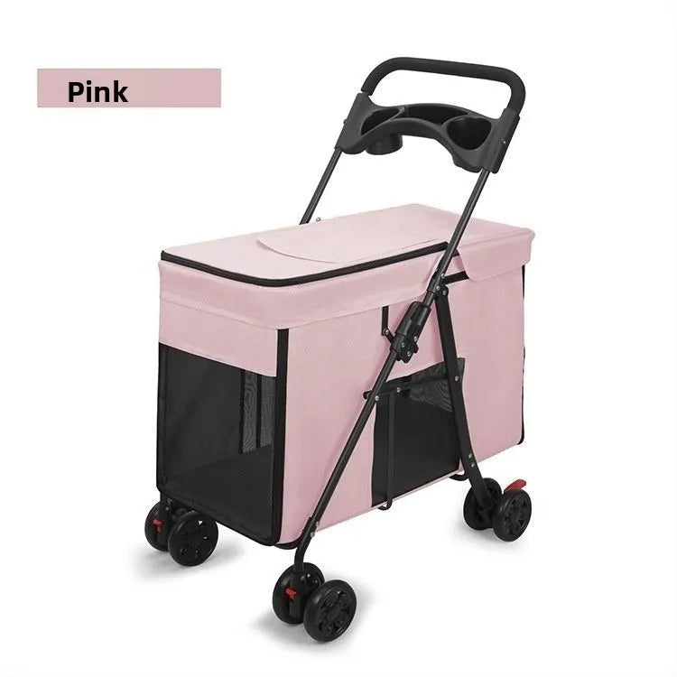 Medium Sized Dog Pet Stroller Multifunction Foldable Outdoor Push Cart Portable Cats Small Dogs Dog Stroller Cat Stroller