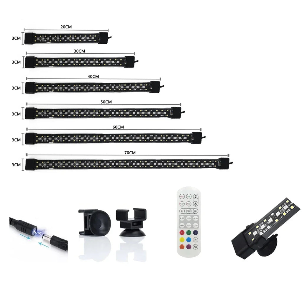 Full Spectrum Aquarium LED Light (20–70cm, 24/7 Lighting, Fish Tank & Plant Growth)