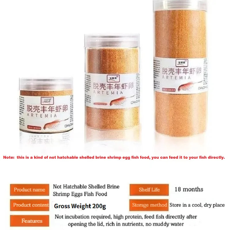 Decapsulated Brine Shrimp Eggs Artemia Cysts (Pasteurized, Dried, High Hatch Rate)