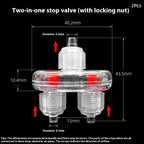 Aquarium Air Pump One-Way Check Valves (2-Pack, Oxygen Supply, Anti-Backflow for Fish Tanks)