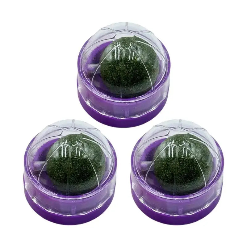 3-Pack Cat Mint Chew Balls — Interactive Teething Toy Set for Kittens & Adult Cats