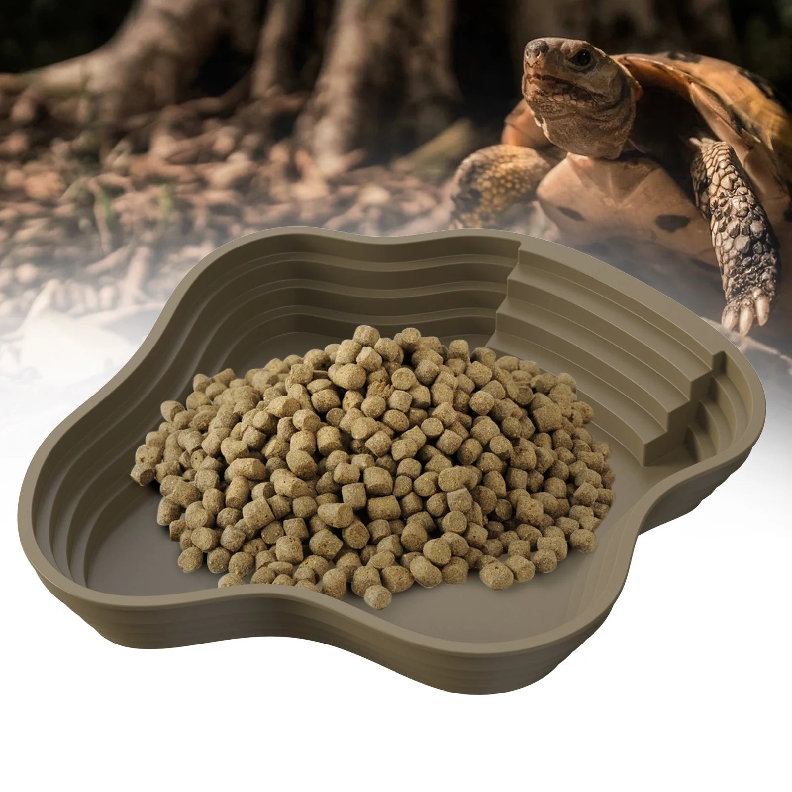 Turtle Bathing Basin, Frog Bathing Basin, Can Also Be Used as Food Bowl and Water Basin, Suitable for Reptiles and Amphibians