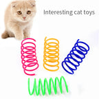 Heavy-Gauge Colorful Cat Spring Coil Toy Set (4–20 Pack)