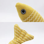Catnip Simulation Fish Plush Cat Chew Toy — Teeth Grinding Self-Enjoyment Cotton Toy for Kittens