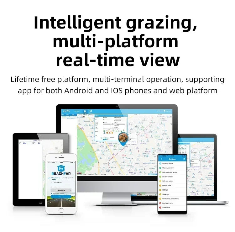 4G Solar Real-Time GPS Livestock Tracker for Cattle, Sheep, Horses & Camels - Waterproof Smart Animal Locator
