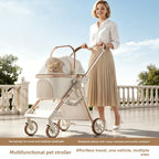 Pet Stroller Lightweight Foldable Portable Detachable Carrier Small Dogs Cats Walking Cart Dog Stroller Pettroller Dog Trolley