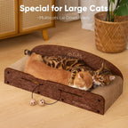 26in Cat Scratcher Lounger with Reversible Cardboard Pads & Toys