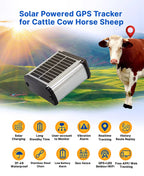 B38A Solar-Powered 4G Mini GPS Tracker for Cows, Sheep & Cattle - Compact Animal Tracking Device