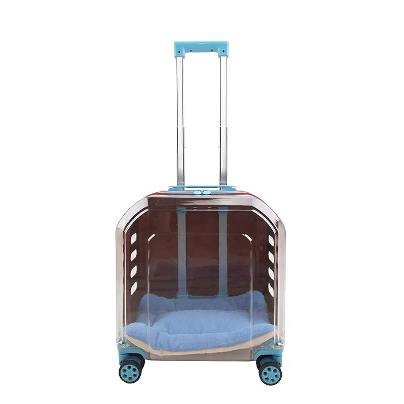 2026 High Quality Translucent Pet Carrier Portable Outdoor Cat Bag Large Capacity Aviation Travel Case
