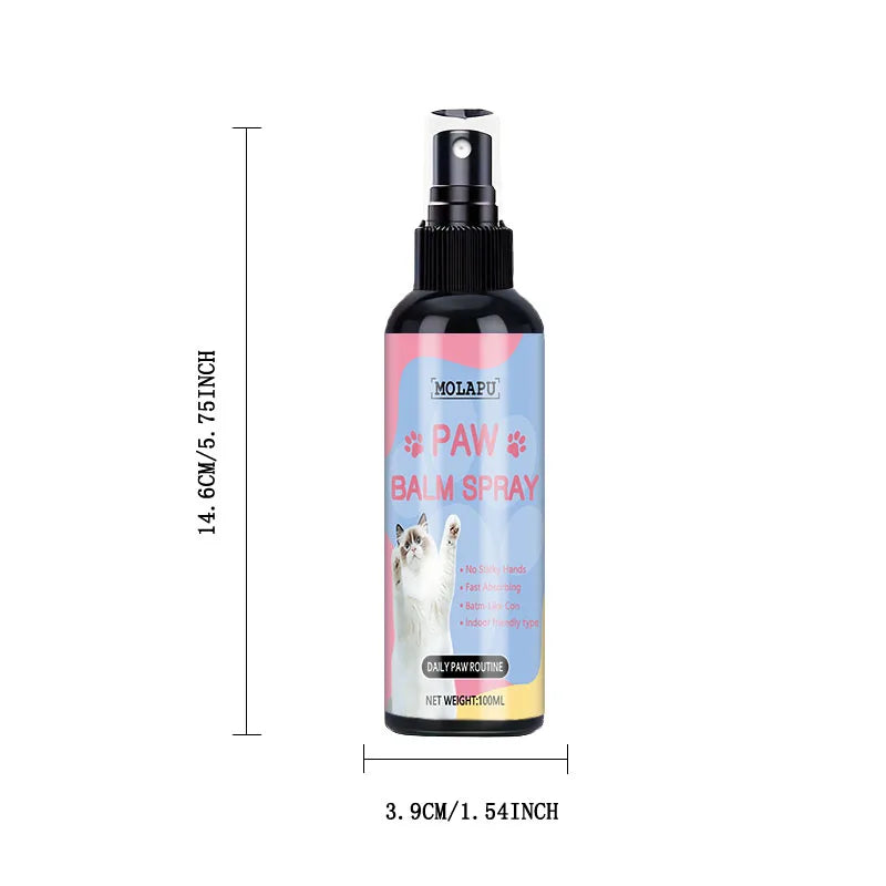 Instant Spray Paw Moisturizing Spray |   Plant-Based Moisturizer Suitable for the Dry and Rough Soles of Cats and Dogs' Paws, Helps Reduce Cracks and Dry Appearance, Spray-On, Pollution-Free Daily Care, Quickly Absorbed, Quic