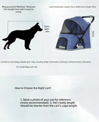 Pet Stroller Lightweight, 3-Wheel Dog Cat Carrier for Small to Medium Pets, Portable Travel Cart, Outdoor Walking