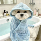 Pet Bathrobe Quick Drying Soft Pet Bath Towel Robe Absorbent Soft Pets Bathrobe Dog Bath Towel for Small Medium Dogs and Cats