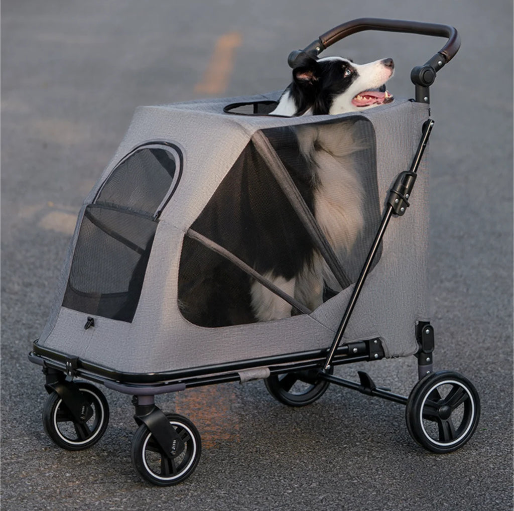 Comfortable Lightweight Acrylic Waterproof Breathable Durable Adjustable Secure Journeys Pet Stroller for Dogs Cats Small