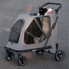 Comfortable Lightweight Acrylic Waterproof Breathable Durable Adjustable Secure Journeys Pet Stroller for Dogs Cats Small