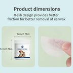 PetClaer 200PCS Natural Pet Ear Wipes, Double-Sided Design for Dogs Cats, Gentle Non-Irritating Ear Cleaning