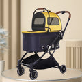 High Quality Folding Pet Stroller Double Layer Detachable Cart for Small Medium Dogs Cats 2026 New