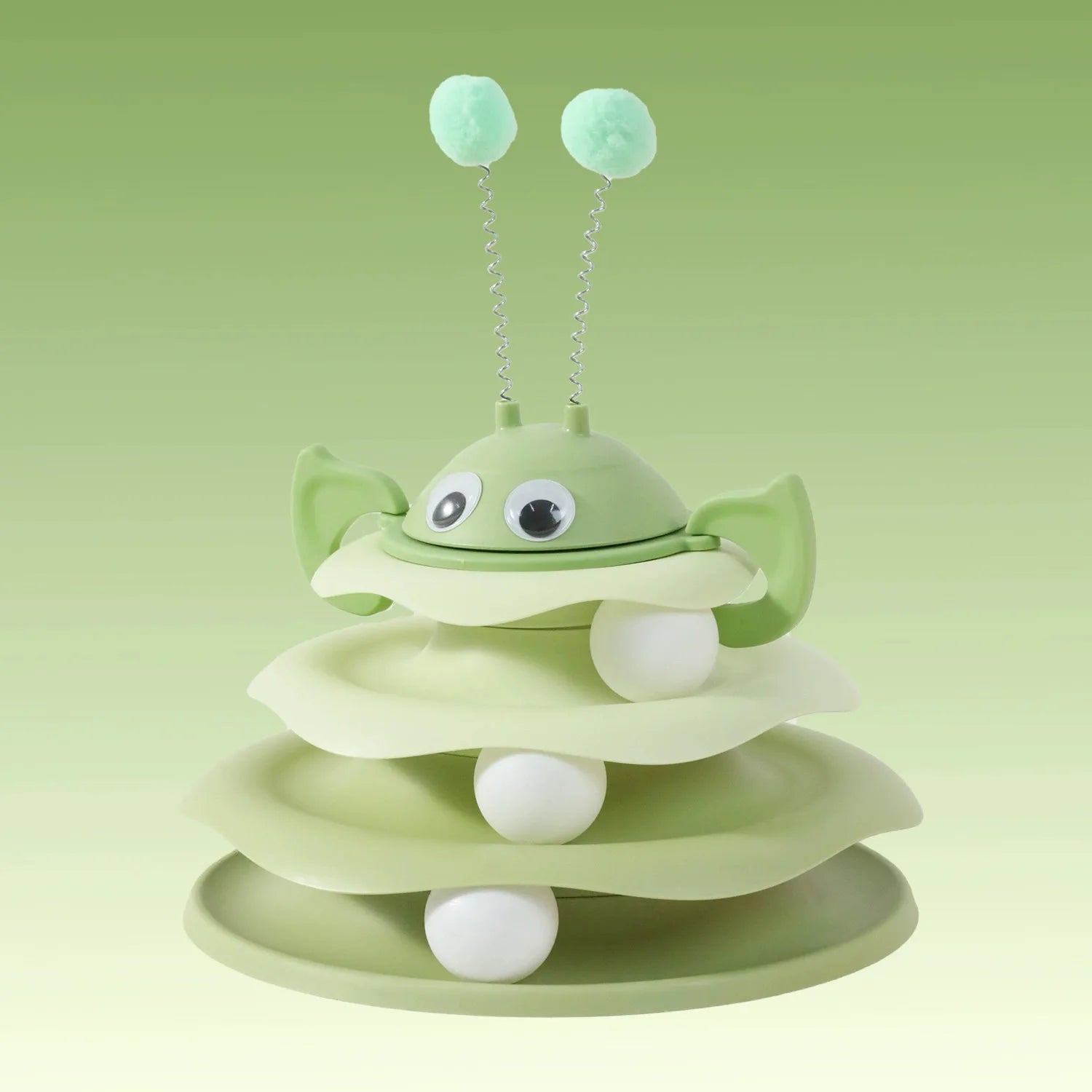 Little Bee Tumbler Turntable Cat Teaser Toy — Self-Righting Interactive Spinning Artifact