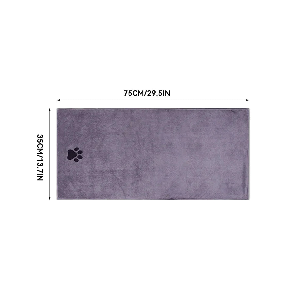 Microfiber Pet Bath Towel, Soft Super Absorbent Quick Dry Towel for Dogs Cats, 2 Sizes Available, Pet Grooming Supplies