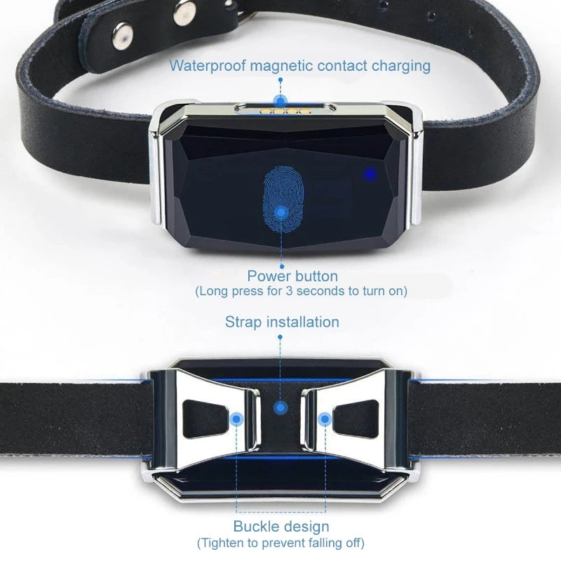 IP67 Waterproof GPS Collar Tracker for Cats & Dogs - Smart Real-Time Footprint Positioning Locator