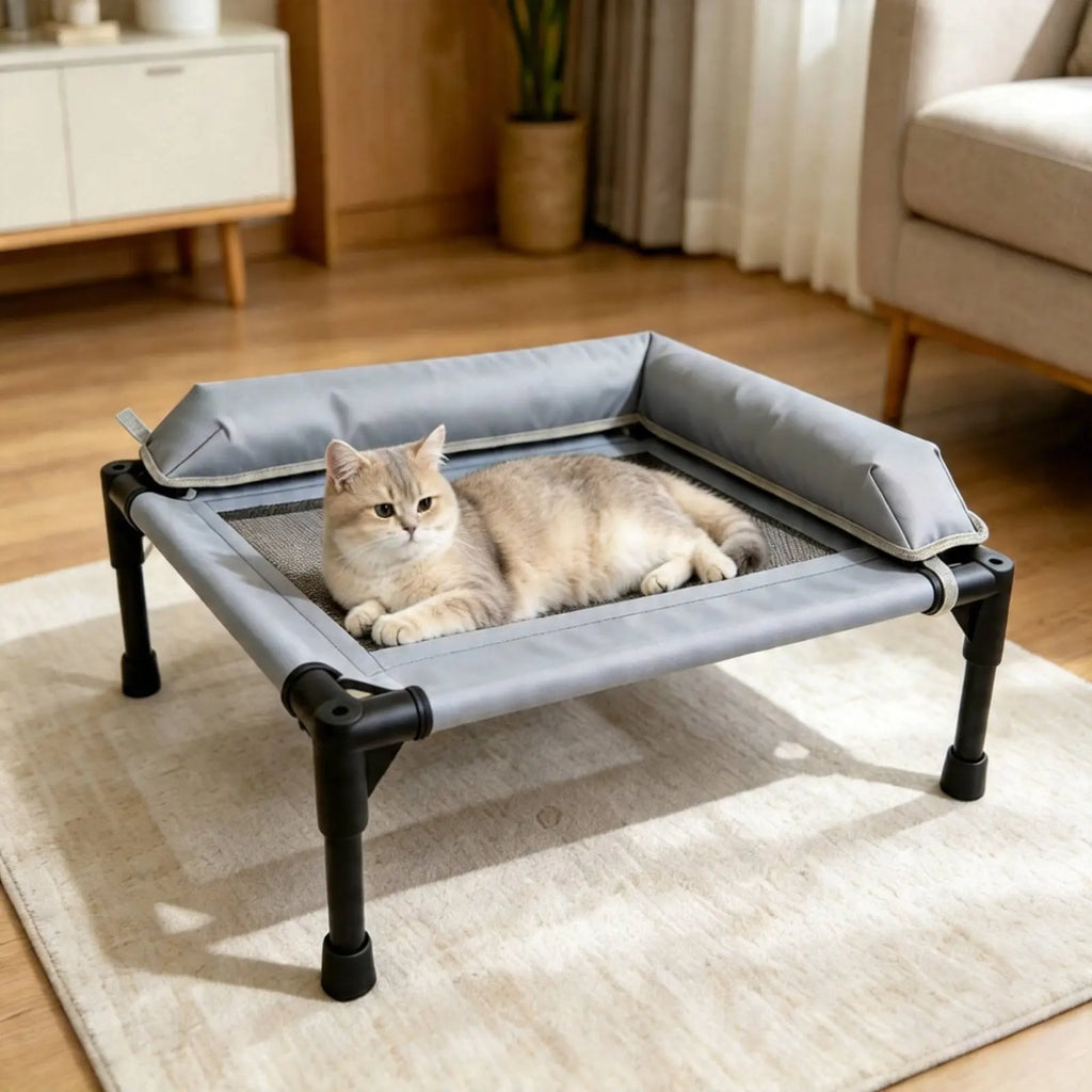 Raised Cooling Pet Cot for Small Dogs (Washable)