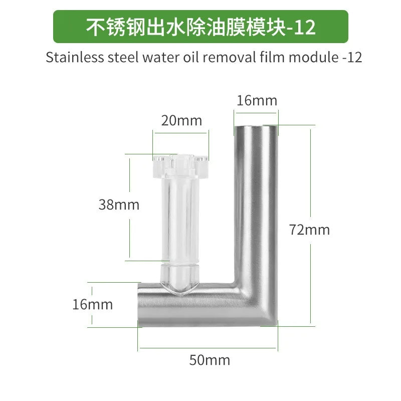 Stainless Steel Aquarium Filter Inlet & Outlet Tubes (Extendable, Anti-Fish Guard, Shrimp Safe)