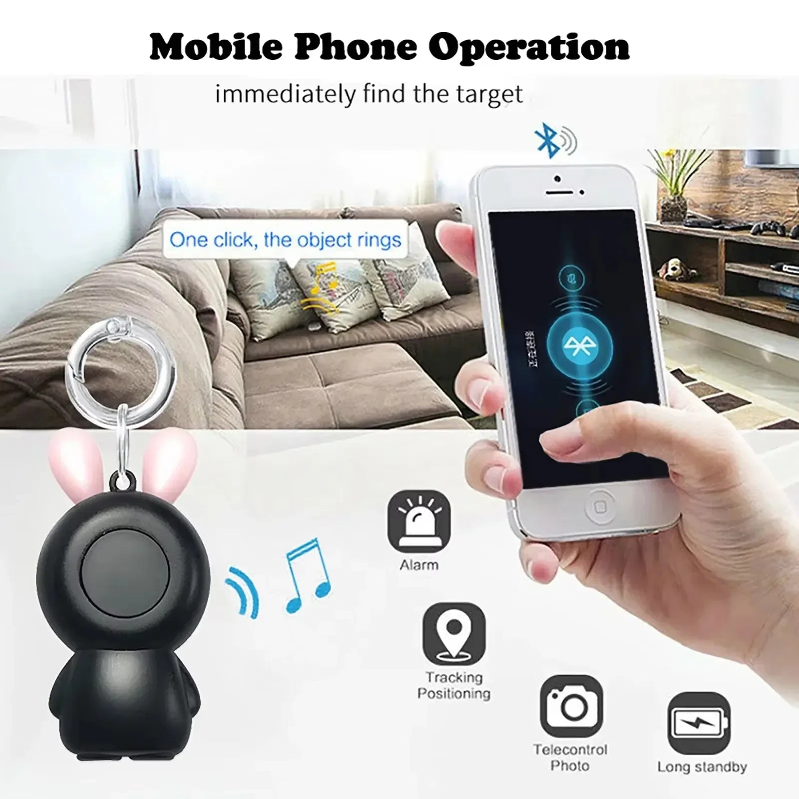 Mini Smart GPS Bluetooth Anti-Loss Tag - Real-Time Location Finder for Keys, Pets, Dogs, Cats & Kids