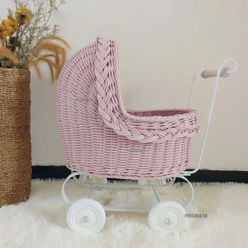Pet Stroller with 4 Wheels Lightweight Pet Trolley for Outdoor Travel Camping Cats Dogs Cart Detachable Multifunctional Carrier