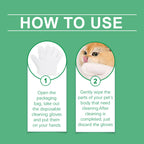 Disposable Pet Cleaning Gloves for Dogs and Cats with Coconut Oil and Glycerin Wipe Down Between Baths No Water Needed Drying